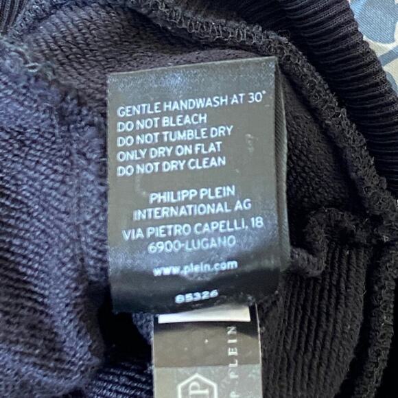 Philipp Plein Crystal Rhinestone Half Skull Hoodie *Black* Sz XL - Picture 13 of 14